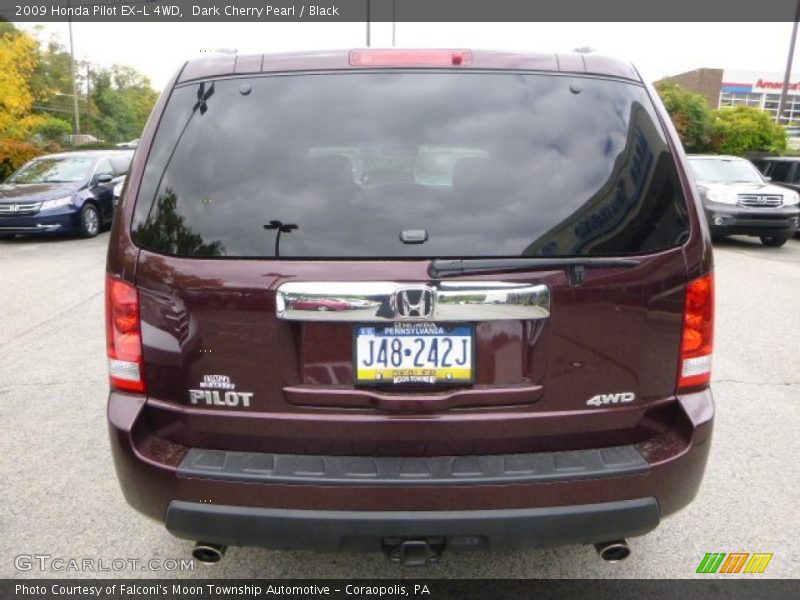 Dark Cherry Pearl / Black 2009 Honda Pilot EX-L 4WD