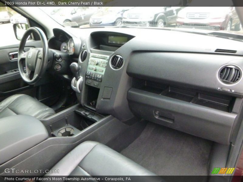 Dark Cherry Pearl / Black 2009 Honda Pilot EX-L 4WD