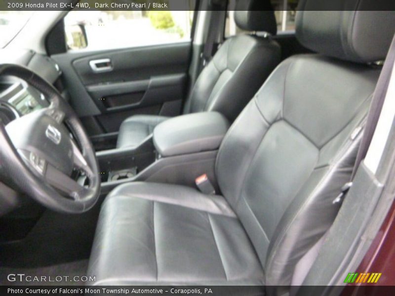 Dark Cherry Pearl / Black 2009 Honda Pilot EX-L 4WD