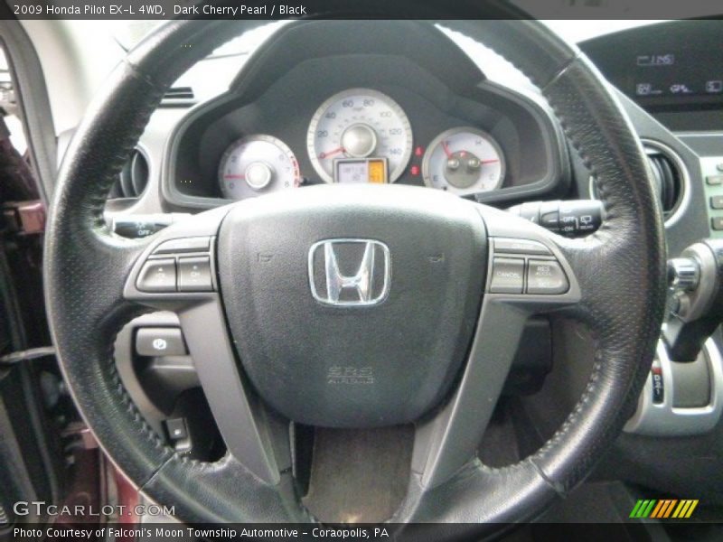 Dark Cherry Pearl / Black 2009 Honda Pilot EX-L 4WD
