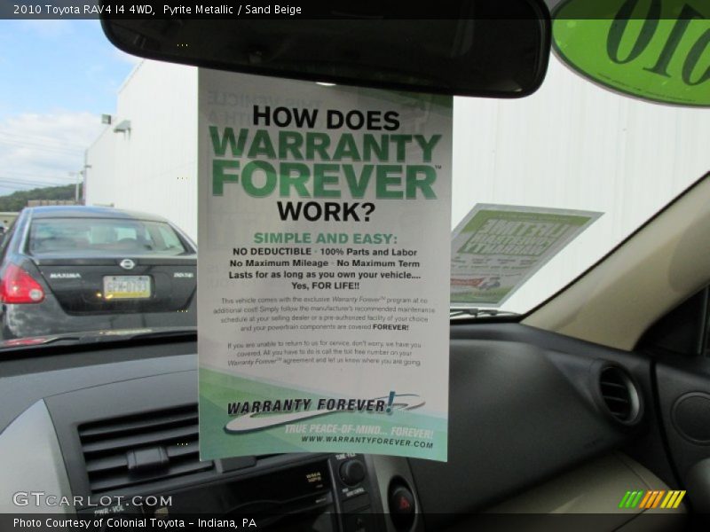Pyrite Metallic / Sand Beige 2010 Toyota RAV4 I4 4WD