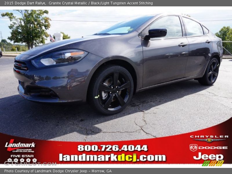Granite Crystal Metallic / Black/Light Tungsten Accent Stitching 2015 Dodge Dart Rallye