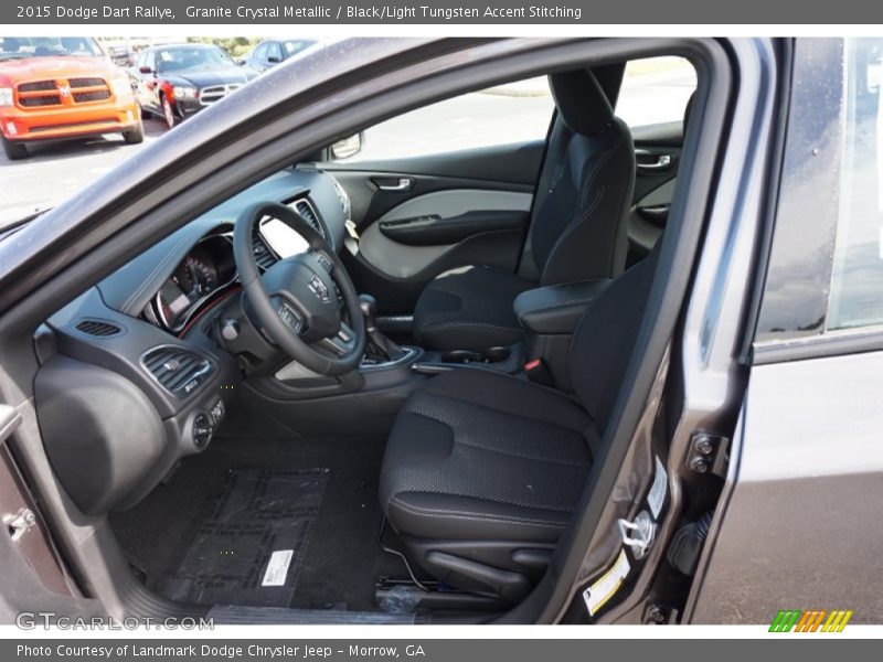 Granite Crystal Metallic / Black/Light Tungsten Accent Stitching 2015 Dodge Dart Rallye