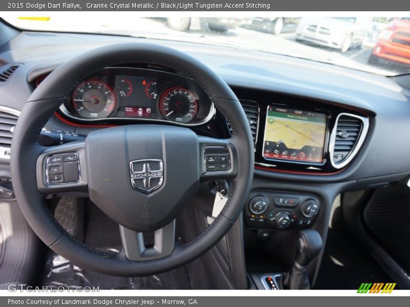Granite Crystal Metallic / Black/Light Tungsten Accent Stitching 2015 Dodge Dart Rallye