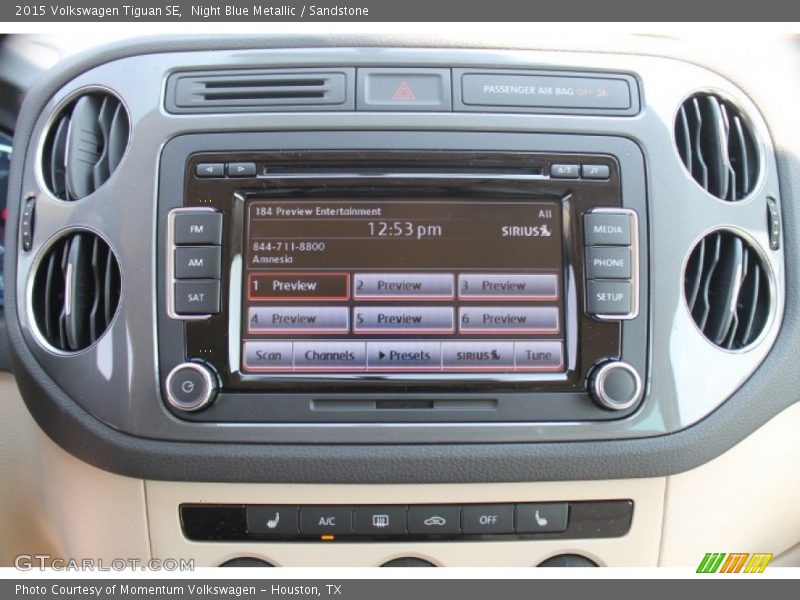 Night Blue Metallic / Sandstone 2015 Volkswagen Tiguan SE