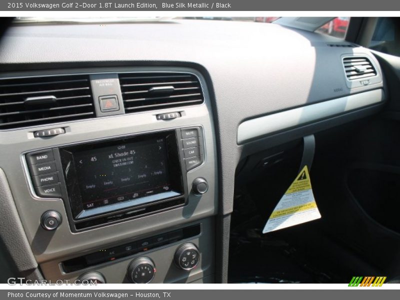 Blue Silk Metallic / Black 2015 Volkswagen Golf 2-Door 1.8T Launch Edition