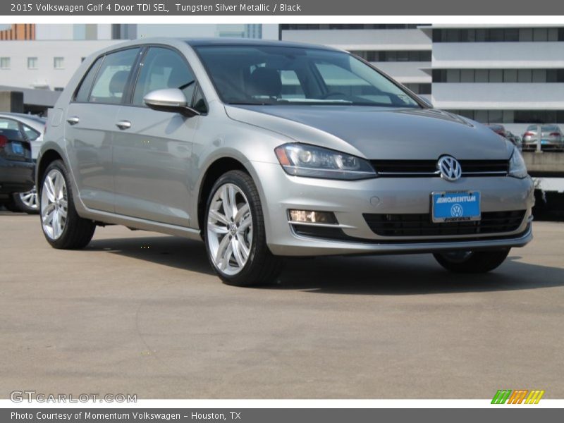 Tungsten Silver Metallic / Black 2015 Volkswagen Golf 4 Door TDI SEL