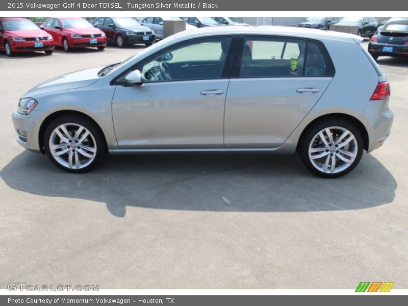 Tungsten Silver Metallic / Black 2015 Volkswagen Golf 4 Door TDI SEL