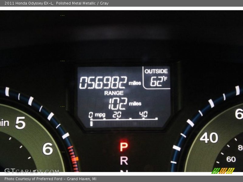 Polished Metal Metallic / Gray 2011 Honda Odyssey EX-L
