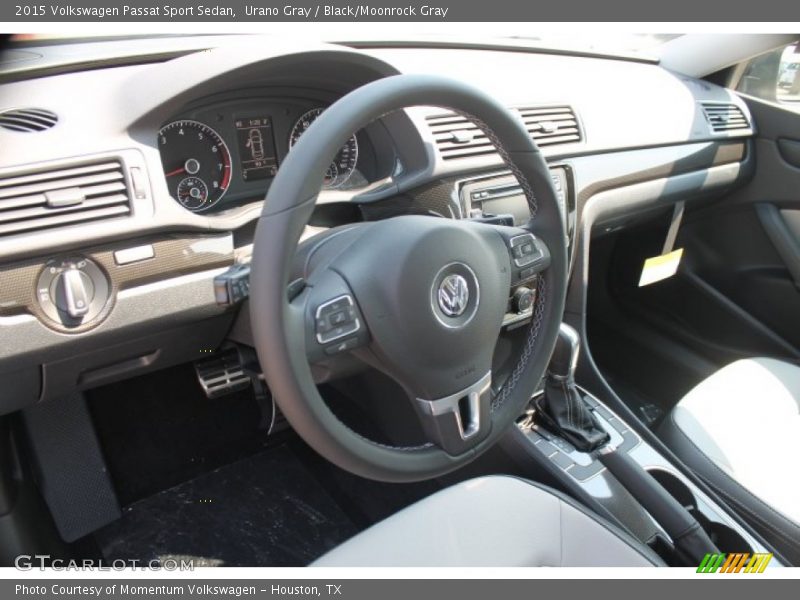 Black/Moonrock Gray Interior - 2015 Passat Sport Sedan 