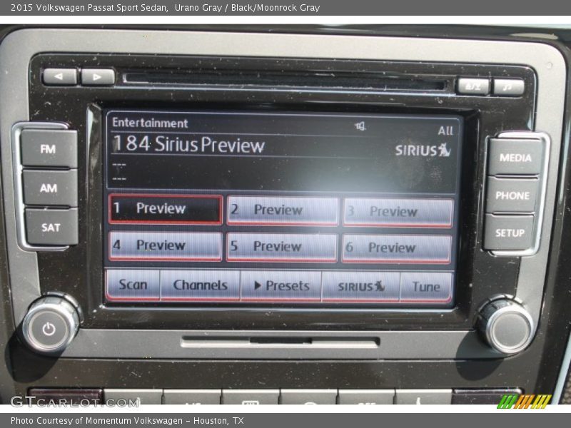 Urano Gray / Black/Moonrock Gray 2015 Volkswagen Passat Sport Sedan