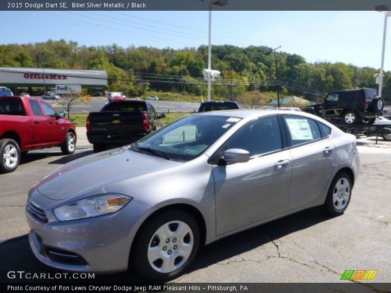 Billet Silver Metallic / Black 2015 Dodge Dart SE