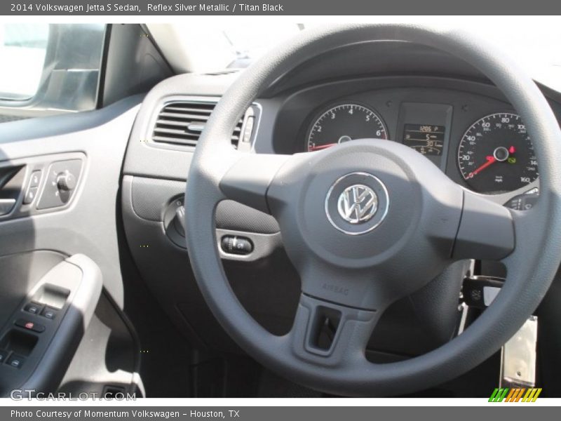 Reflex Silver Metallic / Titan Black 2014 Volkswagen Jetta S Sedan
