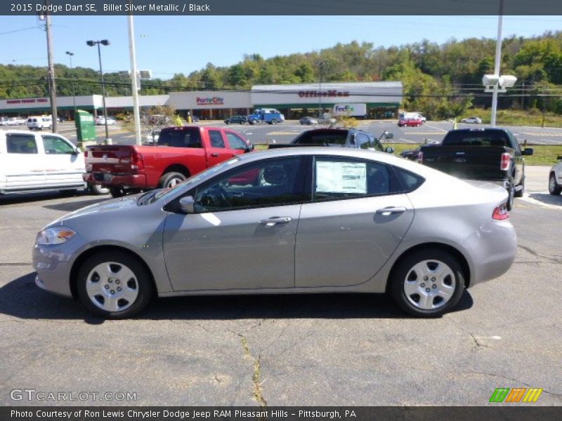 Billet Silver Metallic / Black 2015 Dodge Dart SE