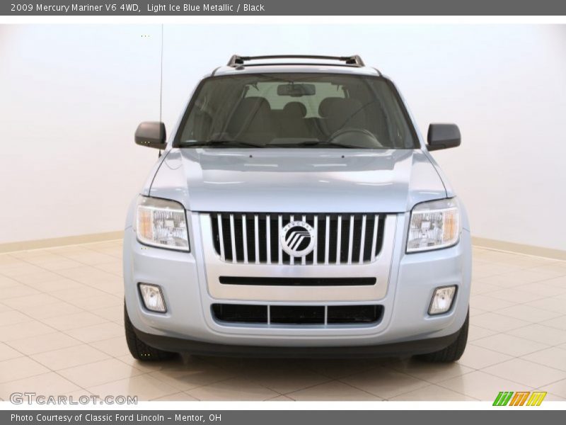 Light Ice Blue Metallic / Black 2009 Mercury Mariner V6 4WD