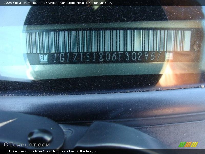 Sandstone Metallic / Titanium Gray 2006 Chevrolet Malibu LT V6 Sedan
