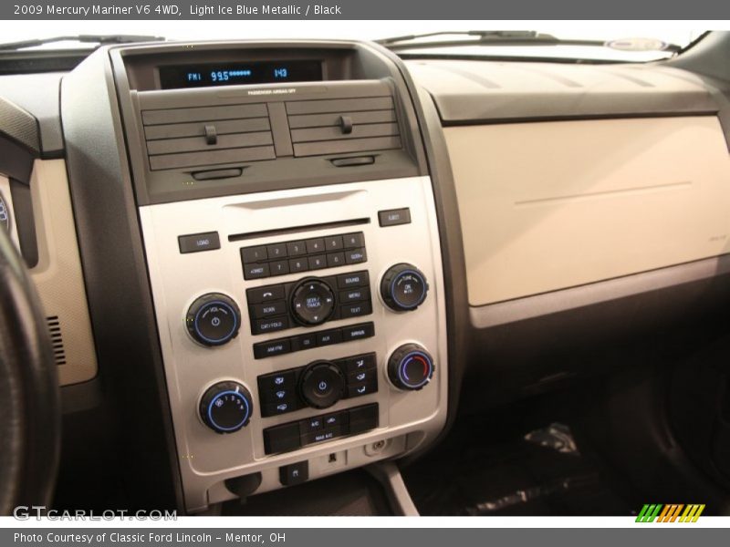 Light Ice Blue Metallic / Black 2009 Mercury Mariner V6 4WD