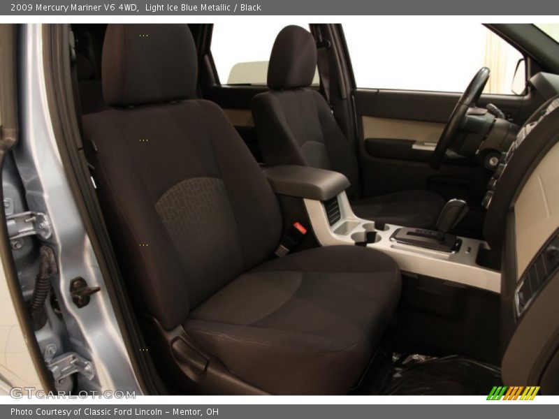 Light Ice Blue Metallic / Black 2009 Mercury Mariner V6 4WD