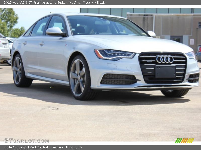 Ice Silver Metallic / Black 2015 Audi A6 3.0T Prestige quattro Sedan