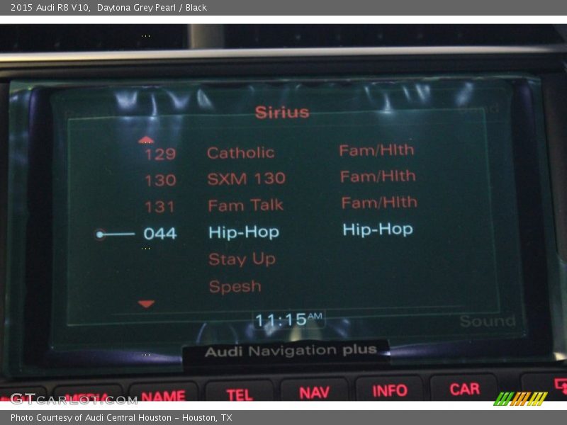Daytona Grey Pearl / Black 2015 Audi R8 V10