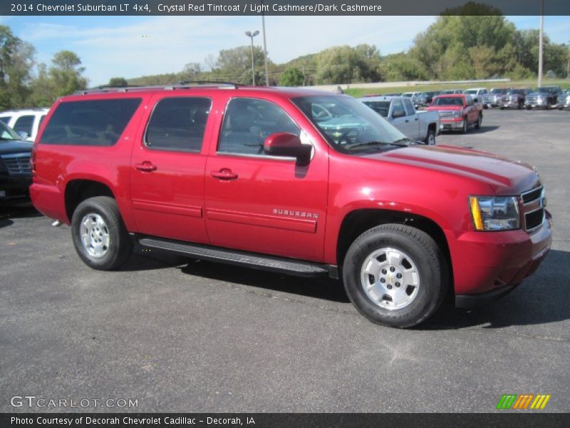 Crystal Red Tintcoat / Light Cashmere/Dark Cashmere 2014 Chevrolet Suburban LT 4x4