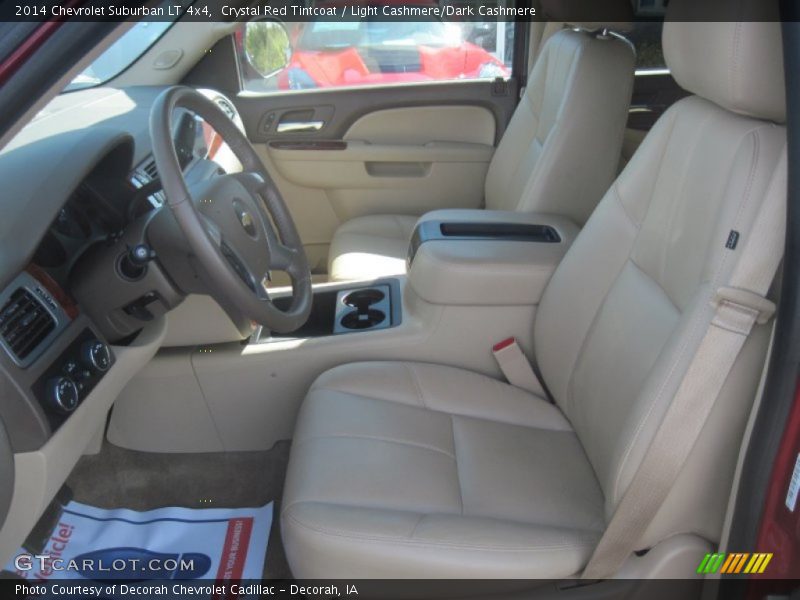 Crystal Red Tintcoat / Light Cashmere/Dark Cashmere 2014 Chevrolet Suburban LT 4x4