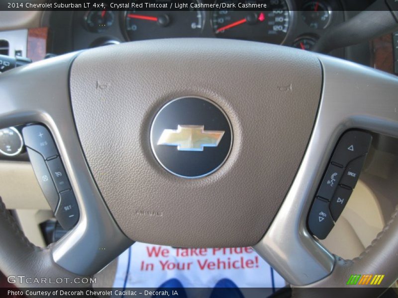 Crystal Red Tintcoat / Light Cashmere/Dark Cashmere 2014 Chevrolet Suburban LT 4x4