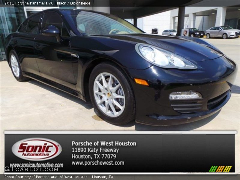 Black / Luxor Beige 2011 Porsche Panamera V6