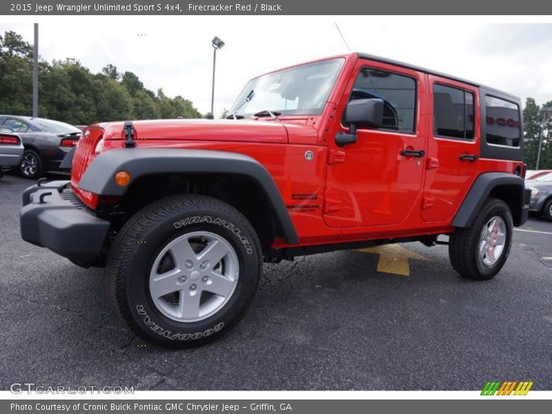Firecracker Red / Black 2015 Jeep Wrangler Unlimited Sport S 4x4