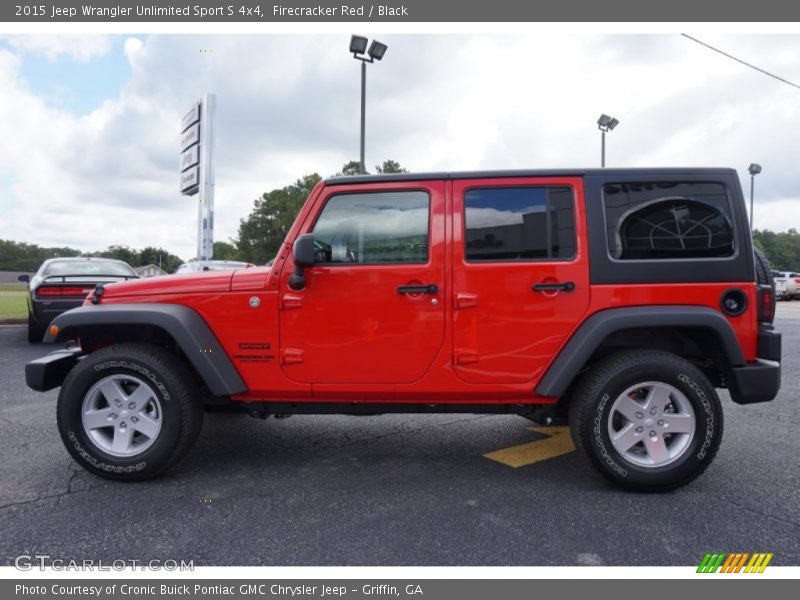 Firecracker Red / Black 2015 Jeep Wrangler Unlimited Sport S 4x4