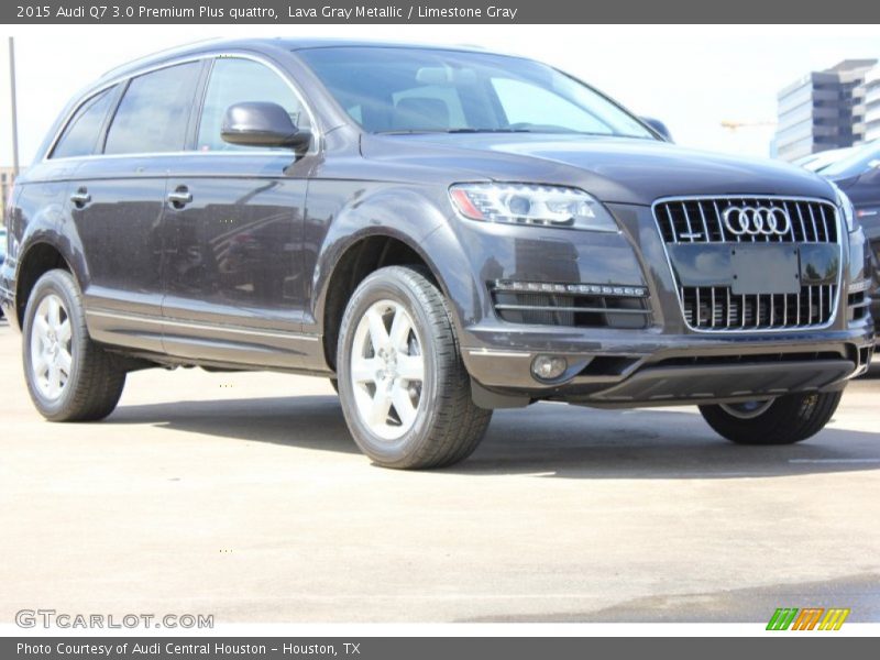 Lava Gray Metallic / Limestone Gray 2015 Audi Q7 3.0 Premium Plus quattro
