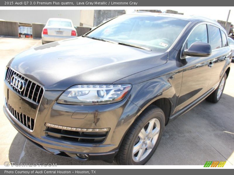 Lava Gray Metallic / Limestone Gray 2015 Audi Q7 3.0 Premium Plus quattro