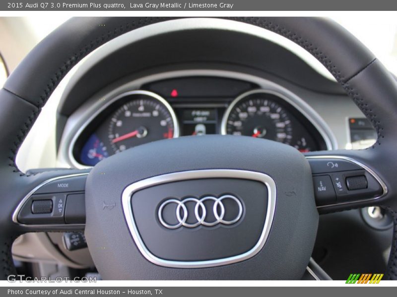 Lava Gray Metallic / Limestone Gray 2015 Audi Q7 3.0 Premium Plus quattro
