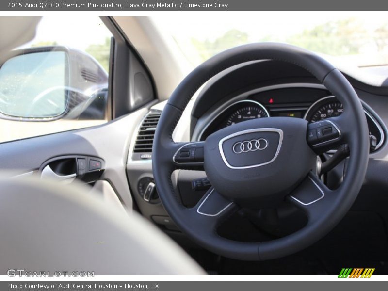 Lava Gray Metallic / Limestone Gray 2015 Audi Q7 3.0 Premium Plus quattro