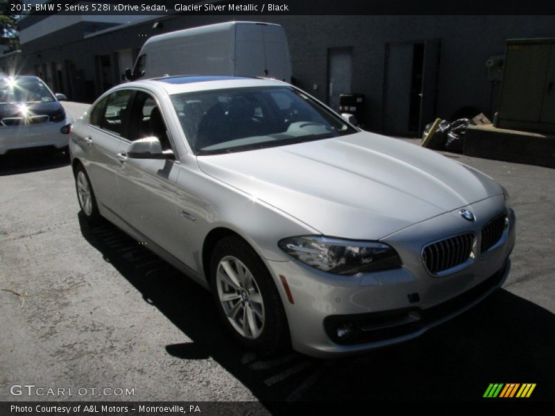Glacier Silver Metallic / Black 2015 BMW 5 Series 528i xDrive Sedan