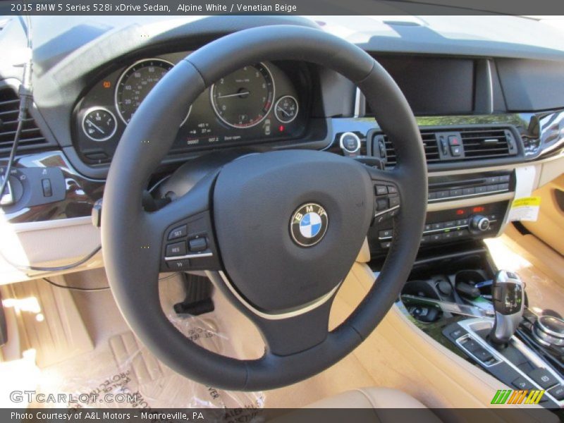 Alpine White / Venetian Beige 2015 BMW 5 Series 528i xDrive Sedan