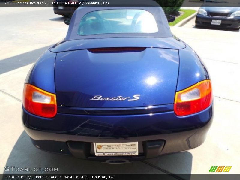 Lapis Blue Metallic / Savanna Beige 2002 Porsche Boxster S
