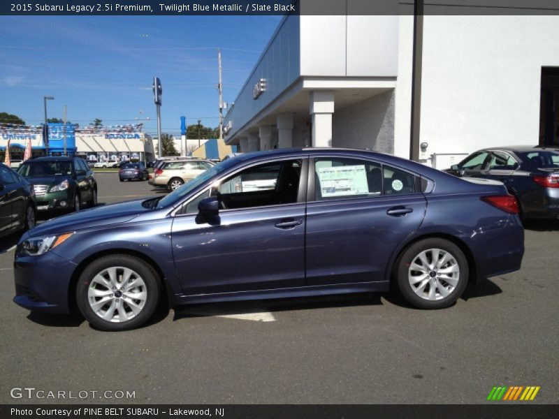 Twilight Blue Metallic / Slate Black 2015 Subaru Legacy 2.5i Premium