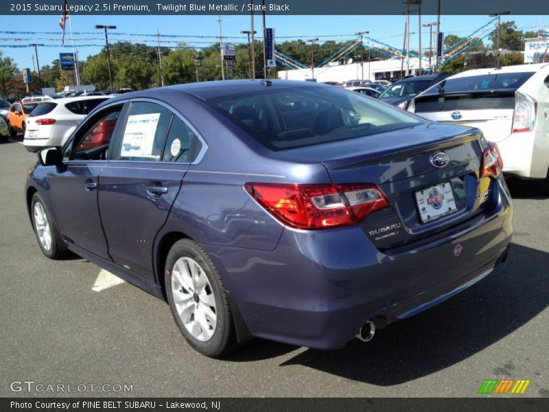 Twilight Blue Metallic / Slate Black 2015 Subaru Legacy 2.5i Premium