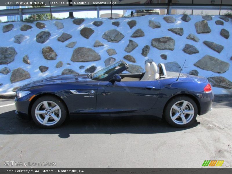 Deep Sea Blue Metallic / Canberra Beige 2015 BMW Z4 sDrive28i