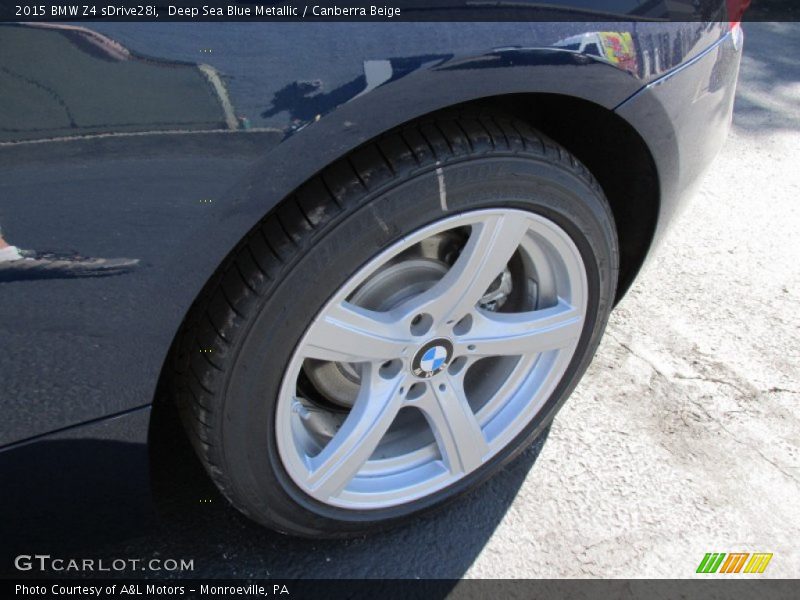 Deep Sea Blue Metallic / Canberra Beige 2015 BMW Z4 sDrive28i