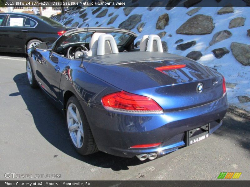 Deep Sea Blue Metallic / Canberra Beige 2015 BMW Z4 sDrive28i