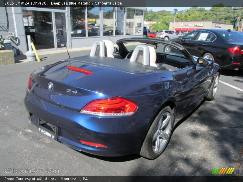 Deep Sea Blue Metallic / Canberra Beige 2015 BMW Z4 sDrive28i