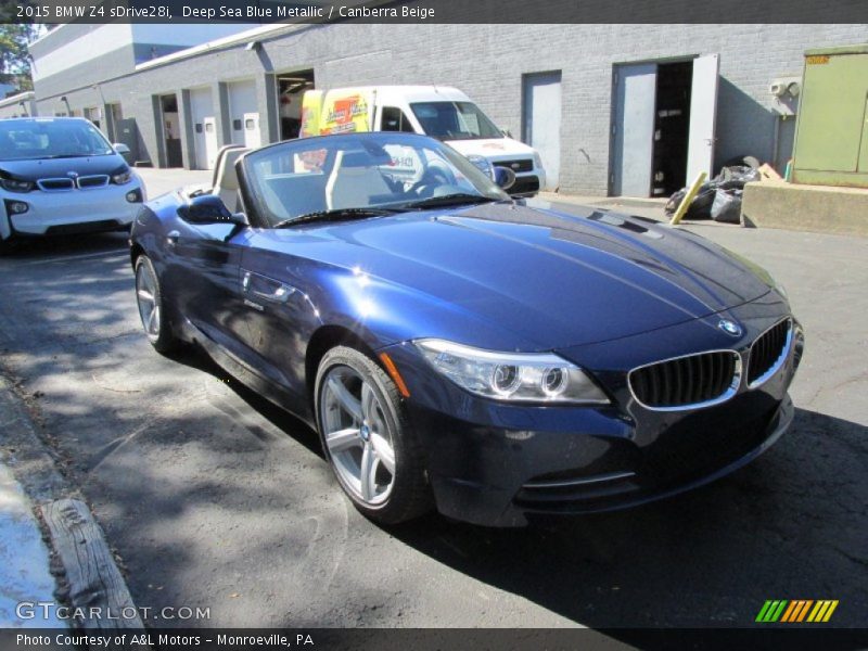 Deep Sea Blue Metallic / Canberra Beige 2015 BMW Z4 sDrive28i