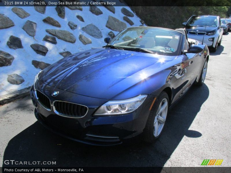 Deep Sea Blue Metallic / Canberra Beige 2015 BMW Z4 sDrive28i