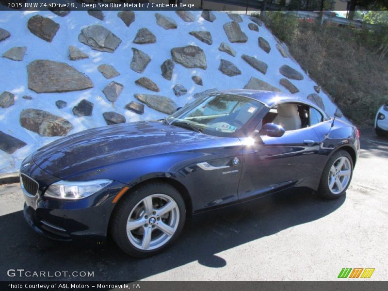 Deep Sea Blue Metallic / Canberra Beige 2015 BMW Z4 sDrive28i