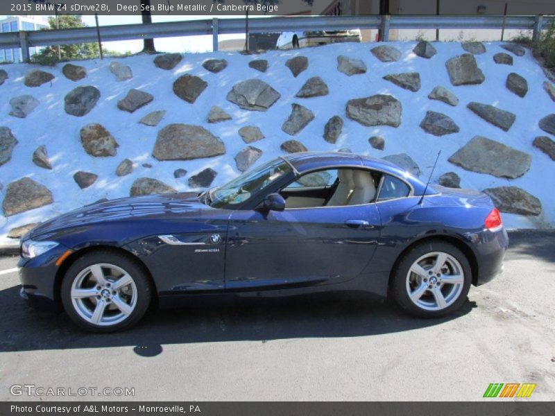 Deep Sea Blue Metallic / Canberra Beige 2015 BMW Z4 sDrive28i