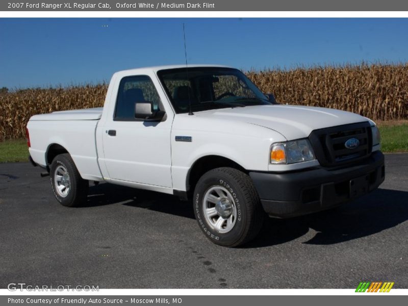 Oxford White / Medium Dark Flint 2007 Ford Ranger XL Regular Cab