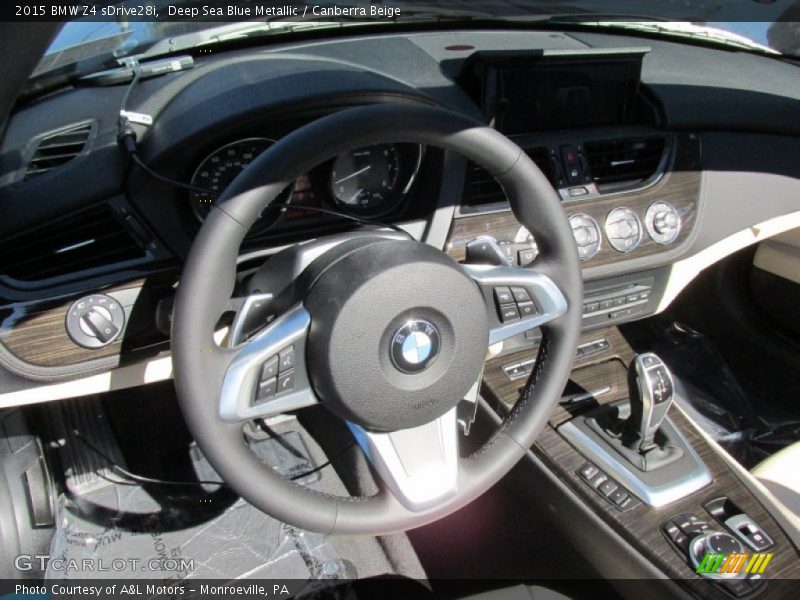 Deep Sea Blue Metallic / Canberra Beige 2015 BMW Z4 sDrive28i