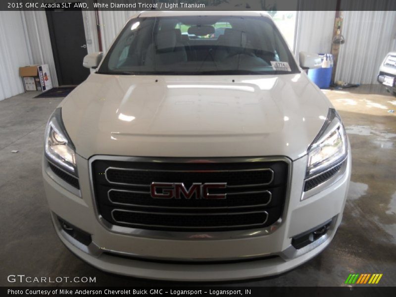 White Diamond Tricoat / Light Titanium 2015 GMC Acadia SLT AWD